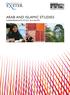 ARAB AND ISLAMIC STUDIES