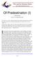Of Predestination (I)