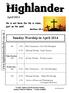 Sunday Worship in April 2014