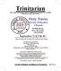 Trinitarian. Holy Trinity Greek Orthodox Church, 10 Mill Road, New Rochelle, New York September & October, 2017 Edition