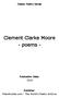 Clement Clarke Moore - poems -