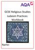 GCSE Religious Studies Judaism Practices: Workbook