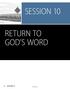 RETURN TO GOD S WORD