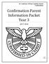 Confirmation Parent Information Packet