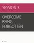 SESSION 3 OVERCOME BEING FORGOTTEN 24 SESSION 3