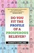 DO YOU FIT THE PROFILE OF A PROSPEROUS BELIEVER?
