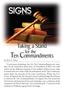 Ten Commandments. Taking a Stand. for the