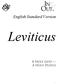 English Standard Version. Leviticus. A Holy God A Holy People