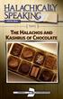 The Halachos and Kashrus of Chocolate
