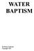 WATER BAPTISM By Buzzy Sutherlin Copyright 2002