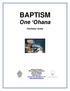 BAPTISM One Ohana. Facilitator Guide