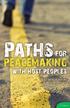 Paths. peacemaking. for. with host peoples. by Steve Heinrichs. 3rd Edition