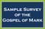 Sample Survey of the Gospel of Mark