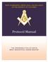 Protocol Manual MOST WORSHIPFUL PRINCE HALL GRAND LODGE OF THE DISTRICT OF COLUMBIA