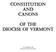 CONSTITUTION AND CANONS OF THE DIOCESE OF VERMONT. As amended by the November 2010 Convention