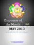 Discourse of the Month MAY 2013