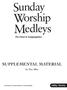 Sunday Worship Medleys For Choir & Congregation