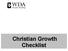Christian Growth Checklist