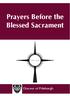 Prayers Before the Blessed Sacrament