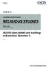 RELIGIOUS STUDIES. J625/02 Islam: Beliefs and teachings and practices (Question 1) GCSE (9 1) Candidate Style Answers