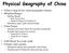 Physical Geography of China