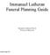 Immanuel Lutheran Funeral Planning Guide. Immanuel Lutheran Church Princeton, Minnesota
