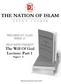 THE NATION OF ISLAM WEDNESDAY CLASS WEEK 37. SELF-IMPROVEMENT The Will Of God Lecture: Part 1 Pages 1-6