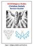 GCSE Religious Studies Christian Beliefs. Revision Booklet. Paper 1: Religious Beliefs and Practices