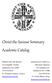 Christ the Saviour Seminary Academic Catalog
