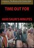 TIME OUT FOR HARI SAURI S MINUTES. a response to: The Minutes of the Timeless Order.