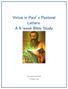 Virtue in Paul s Pastoral Letters: A 6-week Bible Study