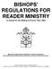 BISHOPS REGULATIONS FOR READER MINISTRY