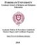 FORDHAM UNIVERSITY Graduate School of Religion and Religious Education
