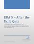 ERA 5 After the Exile Quiz
