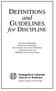 DEFINITIONS GUIDELINES. and. for DISCIPLINE