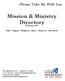 Mission & Ministry Directory