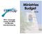 Ministries Budget E. Cavanaugh Lansing, MI