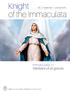 Knight. No. 1 September October of the Immaculata. Immaculata Mediatrix of all graces. Militia Immaculatae Traditional Observance