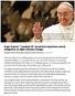 Pope Francis Laudato Si encyclical expresses moral obligation to ght climate change