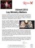 Advent 2015 Lay Ministry Matters