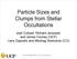 Particle Sizes and Clumps from Stellar Occultations