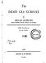 DEAD SEA SCROLLS. The MILLAR BURROWS WARBURG SECKER &_. London. by the Author *95<S. Translations