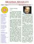 BRAHMA BHARATI. A Quarterly Publication of Brahman Samaj of North America. Volume 9 Number 1 Editor: Surendra Nath Pandey, Ph.D.