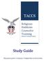 TACCS. Religious Emblems Counselor Training Distance Training Program. Study Guide TRANSATLANTIC CATHOLIC COMMITTEE ON SCOUTING