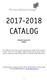 CATALOG. Published August 2017 Volume I