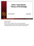 Ladies and Gentlemen, welcome to my talk. My topic is Theory of knowledge - Thomas S. Kuhn and Paul Feyerabend I want to tell you simple story