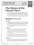The History of the Church: Part I
