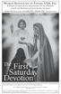 First Saturday Devotion. The