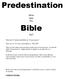 Predestination. Bible