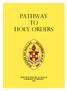 Pathway to holy orders